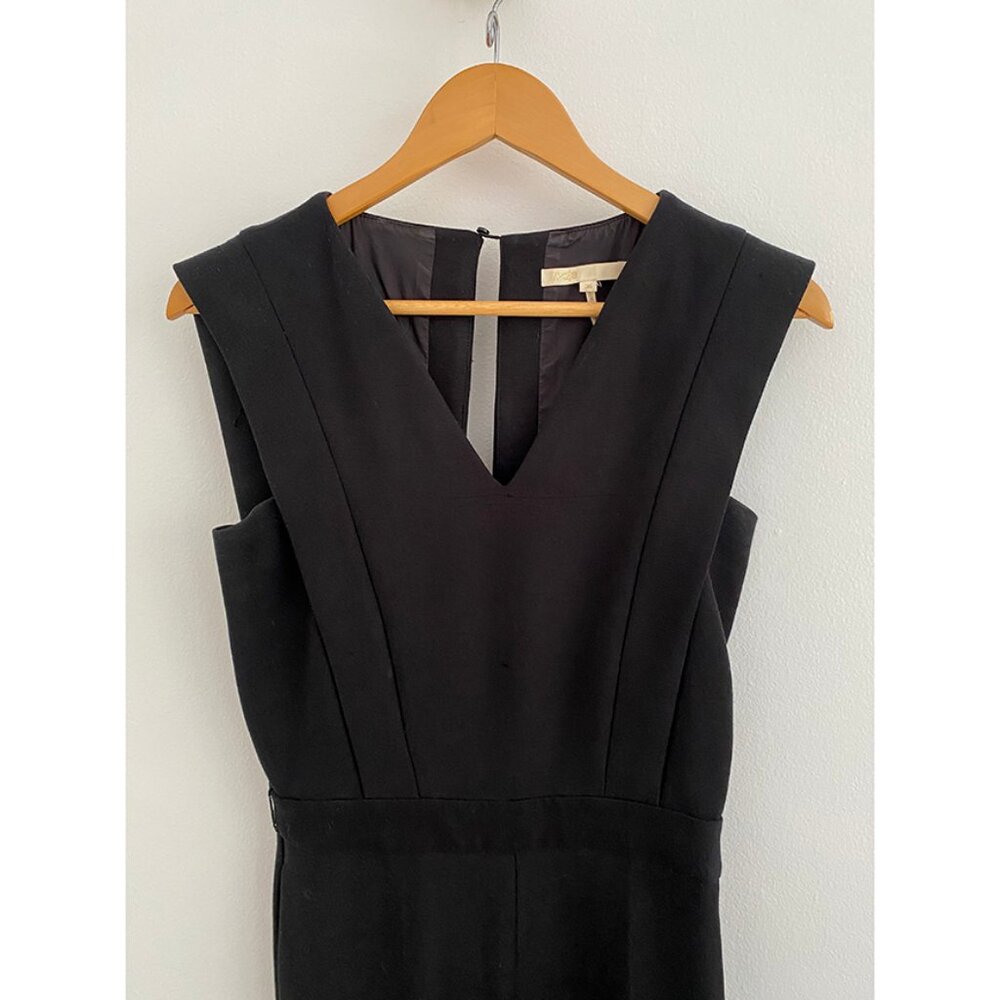 Maje Black V-Neck Structured Jumpsuit, Size 4 - image 7